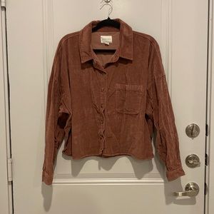 Corduroy brown American Eagle top